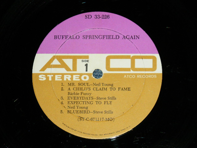 画像: BUFFALO SPRINGFIELD -  AGAIN  ( Matrix # ST-C-671117-CC △11160/B) ST-C-671118-CC △11160-x ) ( VG+++/Ex++ B-3,4: SCRATCHES)  / 1967 US AMERICA ORIGINAL 1st Press "PURPLE & GRAY Label" STEREO  Used LP 