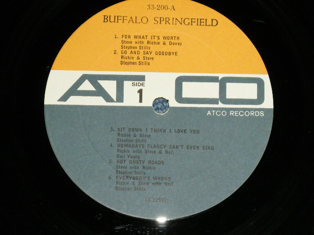 画像: BUFFALO SPRINGFIELD -  BUFFALO SPRINGFIELD  ( Matrix # A) C-12517-2A CL/ C-12518-2A  CL  ) ( Ex+,Ex/Ex+++ : EDSP )  / 1967 US AMERICA ORIGINAL 2nd Press "BROWN & GRAY" Label MONO Used LP