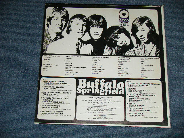 画像: BUFFALO SPRINGFIELD -  BUFFALO SPRINGFIELD  ( Matrix # A) A) ST-C-66983-AA △10277 /B) ST-C-66984-BM-RE △10277-x ) ( Ex++/Ex++ A-5 VG+++)  / 1967 US AMERICA ORIGINAL 1969 Version "YELLOW with '1841 BROADWAY Label" STEREO  Used LP 