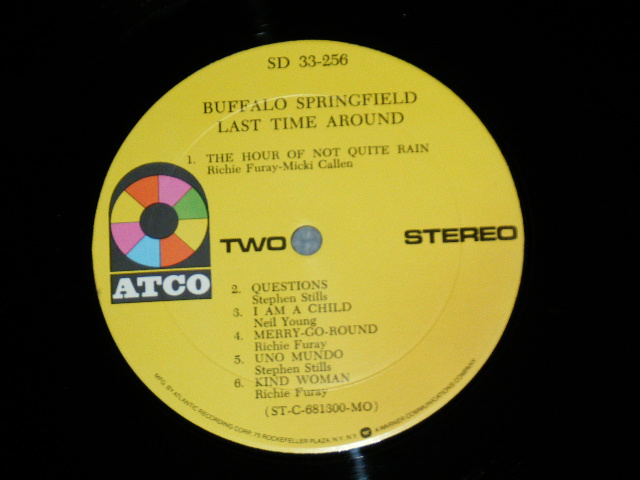 画像: BUFFALO SPRINGFIELD -  LAST TIME AROUND ( MATRIX # A)ST-C-68299-BB D-2 △12022/B) ST-C-68300-BB  △12022 -x (1) D-1  ) ( Ex++/MINT- : EDSP)  / 1969 US AMERICA 2nd Press "YELLOW Label" 1974 Version 4th Press "Small 75 ROCKFELLER Label"  STEREO  Used LP 