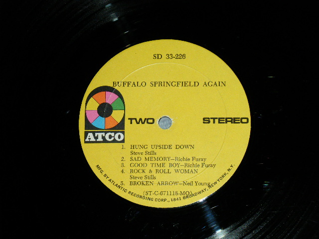 画像: BUFFALO SPRINGFIELD -  AGAIN  ( Matrix # ST-C-671117-CC △11160/B) ST-C-671118-CC △11160-x ) ( Ex+/Ex++  :EDSP)  / 1967 US AMERICA ORIGINAL 2nd Press "YELLOW Label" " 1841 BROADWAY Label"  STEREO  Used LP 