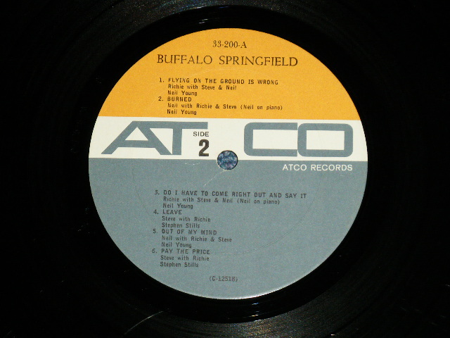 画像: BUFFALO SPRINGFIELD -  BUFFALO SPRINGFIELD  ( Matrix # A) C-12517-2A CL/ C-12518-2A  CL  ) ( Ex++/Ex++ Looks:Ex : EDSP )  / 1967 US AMERICA ORIGINAL 2nd Press "BROWN & GRAY" Label " STEREO in Front Cover+MONO in Bcak Cover " MONO Used LP