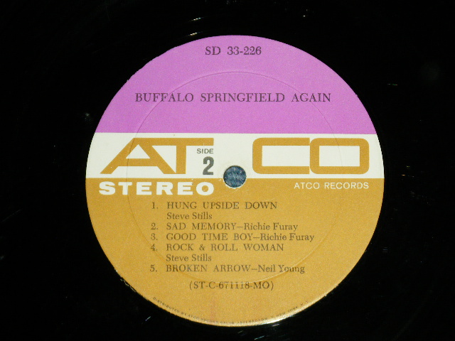 画像: BUFFALO SPRINGFIELD -  AGAIN  ( Matrix # ST-C-671117-CC △11160/B) ST-C-671118-CC △11160-x ) ( VG+++/Ex++ B-3,4: SCRATCHES)  / 1967 US AMERICA ORIGINAL 1st Press "PURPLE & GRAY Label" STEREO  Used LP 