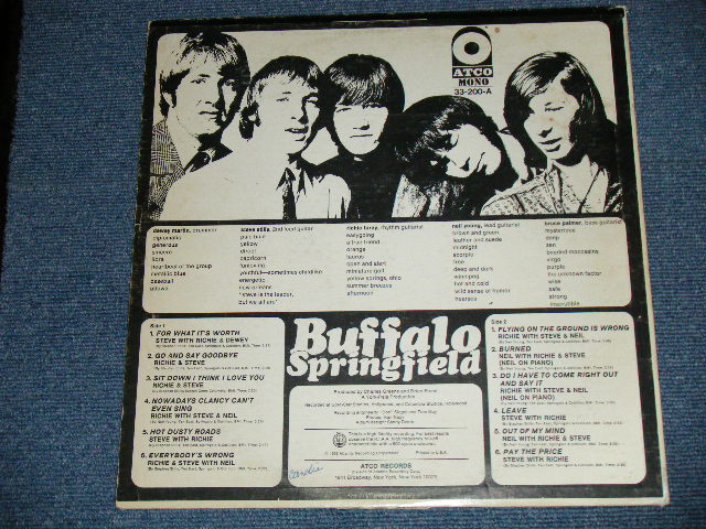 画像: BUFFALO SPRINGFIELD -  BUFFALO SPRINGFIELD  ( Matrix # A) C-12517-AA  △10276/B) C-12518-AA  △10276-x  ) ( Ex.Ex+/Ex++ : EDSP )  / 1967 US AMERICA ORIGINAL 2nd Press "BROWN & GRAY" Label MONO Used LP  