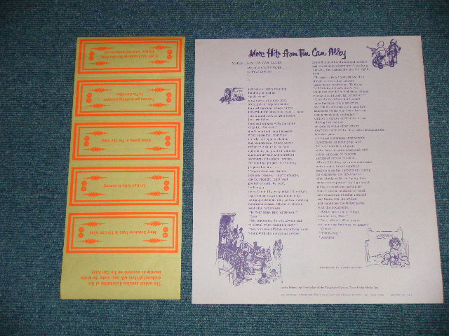 画像: ERIC ANDERSEN - MORE HITS FROM TIN CAN ALLEY ( Ex/Ex+++)  / 1969 US AMERICAN ORIGINAL with "Bonus SHEET & INSERTS"  Used LP