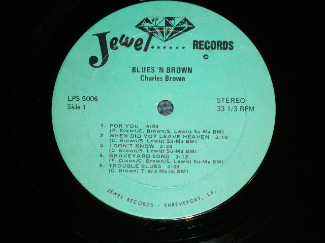 画像: CHARLES BROWN - BLUES 'N' BROWN ( Ex+++/MINT- : Cut Corner)  / 1972  US AMERICA ORIGINAL Used  LP 