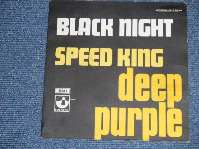 画像: DEEP PURPLE - BLACK NIGHT : SPEED KING  ( Ex+/Ex+ )  / 1970's GERMAN ORIGINAL Used 7" Single with PICTURE SLEEVE  
