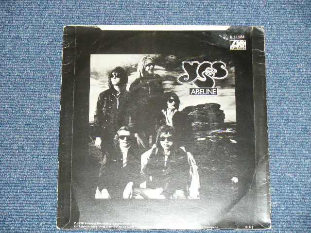 画像: YES - DON'T KILL THE WHALE : ABILENE ( Ex++/Ex+++)  / 1978 UK ENGLAND ORIGINAL  Used 7" Single with PICTURE SLEEVE