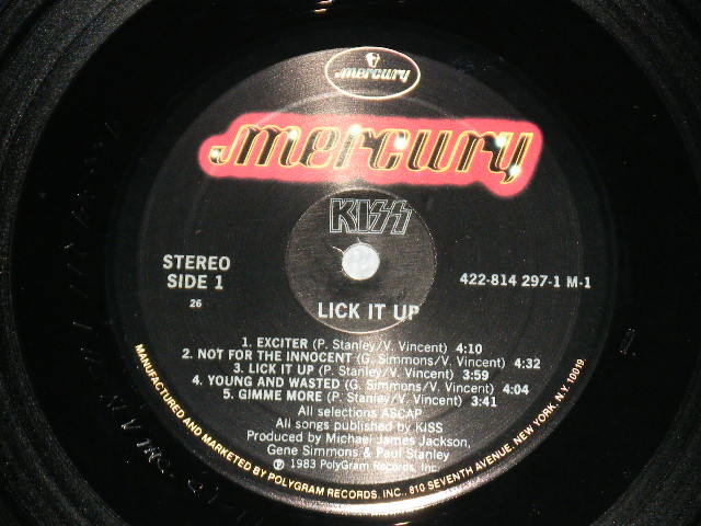 画像:  KISS - LICK IT UP ( Ex+++.MINT-)  / 1983 US AMERICA ORIGINAL Used  LP 