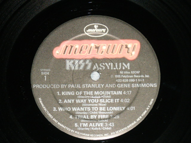 画像:  KISS - ASYLUM ( Ex++/MINT-) / 1985 US AMERICA ORIGINAL Used   LP 
