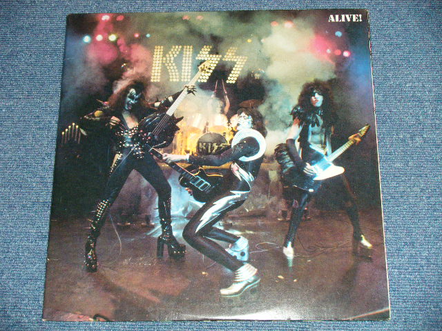 画像: KISS - ALIVE! : NO Booklet (Ex++/Ex+++ SWOFC) / 1977 Version US AMERICA 2nd Press "TAN Label with DESERT SCENE With CASABLANCA Label"  Used 2-LP's 