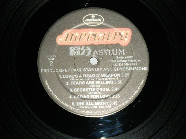 画像:  KISS - ASYLUM ( MINT-/MINT) / 1985 US AMERICA ORIGINAL Used   LP 