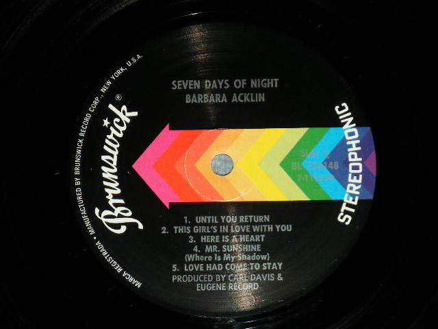 画像: BARBARA ACKLIN - SEVEN DAYS OF NIGHT (VG++/Ex+++ : SEAM EDSP ) / 1969 US AMERICA ORIGINAL Used LP