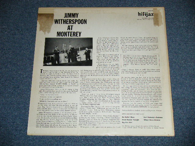 画像: JIMMY WITHERSPOON - AT MONTEREY JAZZ FESTIVAL ( Ex+,Ex-/Ex+++ ) / 1959 US AMERICA ORIGINAL MONO Used LP 