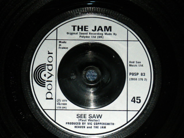 画像: THE JAM ( PAUL WELLER ) - THE ETON RIFLES : SEE SAW  ( Ex+/Ex+++ )  / 1979 UK ENGLAND ORIGINAL Used 7" Single with Picture Sleeve