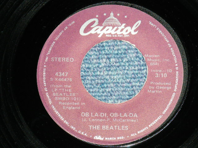 画像: THE BEATLES - OB-LA-DI OB-LA-DA  (  Ex/Ex+++ ) / 1978 US 2nd Press "ORANGE Label" Used 7" inch Single  With PICTURE SLEEVE