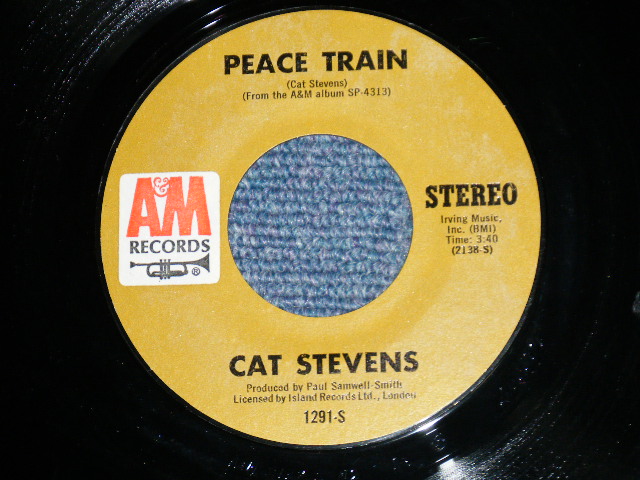 画像: CAT STEVENS - PEACE TRAIN : WHERE DO THE CHILDREN PLAY? ( Ex+/MINT- ) / 1971 US AMERICA  ORIGINAL Used 7" Single with Picture Sleeve