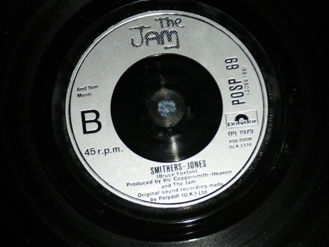 画像: THE JAM ( PAUL WELLER ) - WHEN YOU'RE YOUNG : SMITHERS JONES ( MINT-/MINT- )  / 1979 UK ENGLAND ORIGINAL Used 7" Single with Picture Sleeve