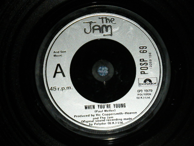 画像: THE JAM ( PAUL WELLER ) - WHEN YOU'RE YOUNG : SMITHERS JONES ( MINT-/MINT- )  / 1979 UK ENGLAND ORIGINAL Used 7" Single with Picture Sleeve