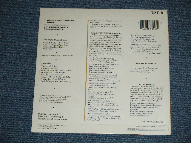 画像: The STYLE COUNCIL (THE JAM, PAUL WELLER ) - WALLS COME TUMBLING DOWN! : THE WHOLE POINT II : BLOOD SPORTS ( VG++/MINT- : TEAR OFC )  / 1985 UK ENGLAND ORIGINAL Used 7" Single with Picture Sleeve