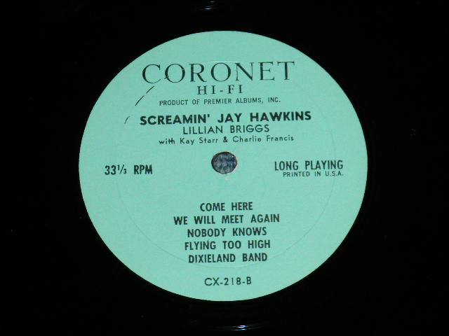 画像: SCREAMIN' JAY HAWKINS & LILLIAN BRIGGS -  SCREAMIN' JAY HAWKINS & LILLIAN BRIGGS ( Ex++/Ex+++ ) / 1962 US AMERICA ORIGINAL "MONO" Used LP