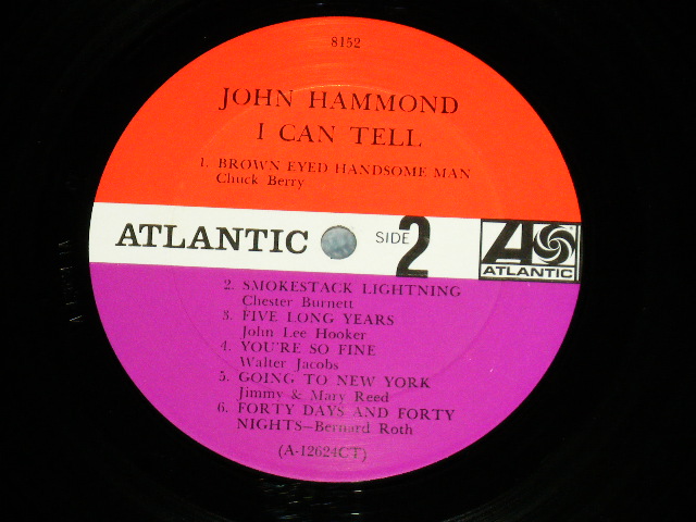 画像: JOHN HAMMOND - I CAN TELL  ( Ex+++/MINT- : BB  )  / 1967 US AMERICA ORIGINAL  1st Press "RED & PLUM(PURPLE) Label" "MONO"  Used LP 