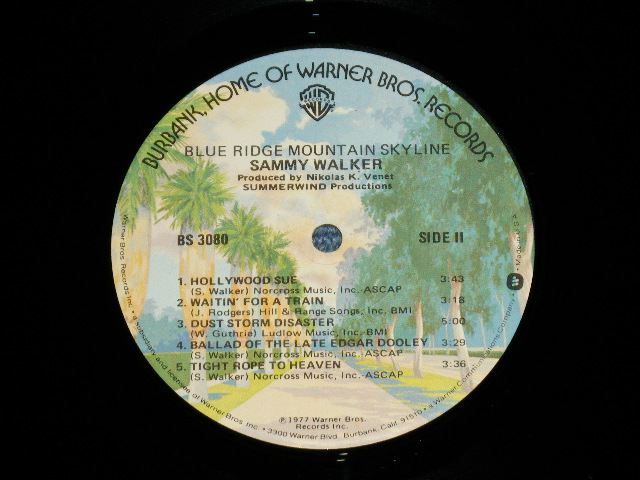 画像: SAMMY WALKER - BLUE RIDGE MOUNTAIN SKYLINE  ( Ex+++/MINT- ) / 1977 US AMERICA ORIGINAL Used  LP