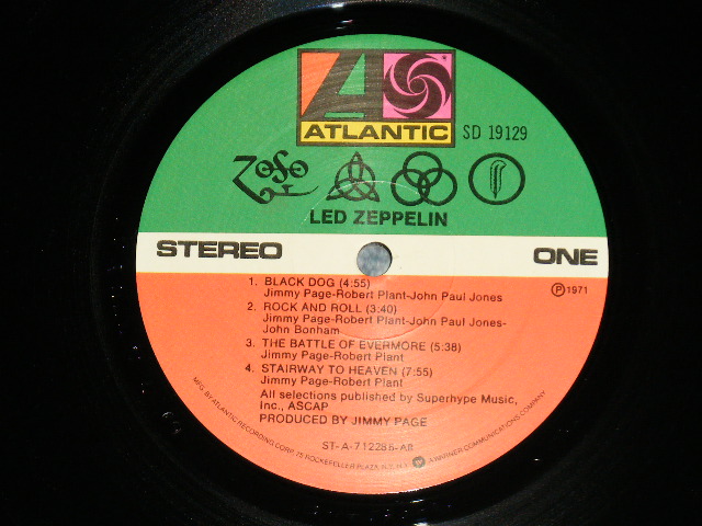 画像: LED ZEPPELIN - IV ( Matrix Number A)STA-71228 G GIC (HXAP) / B)STA-712286 GID G (H-AD)  ) ( Ex++/Ex+++) /  1977  US REISSUE   Used LP With Original Inner sleeve