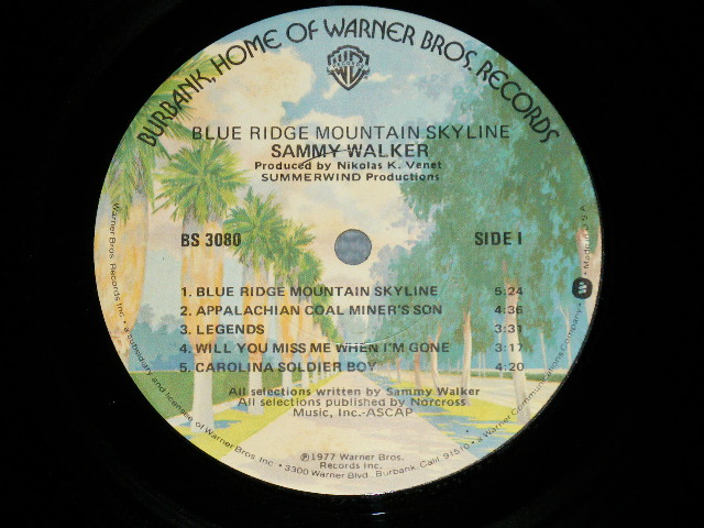 画像: SAMMY WALKER - BLUE RIDGE MOUNTAIN SKYLINE  ( Ex+++/MINT- ) / 1977 US AMERICA ORIGINAL Used  LP