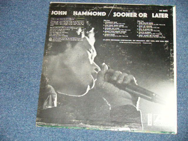 画像: JOHN HAMMOND - SOONER OR LATER ( Ex+/Ex+++ ;: BB )  / 1968 US AMERICA ORIGINAL  1st Press "GREEN & RED Label" "STEREO"  Used LP 