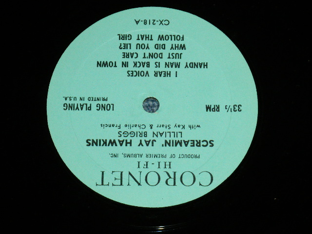 画像: SCREAMIN' JAY HAWKINS & LILLIAN BRIGGS -  SCREAMIN' JAY HAWKINS & LILLIAN BRIGGS ( Ex++/Ex+++ ) / 1962 US AMERICA ORIGINAL "MONO" Used LP