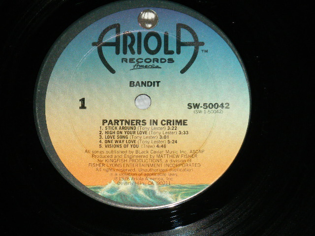 画像: BANDIT - PARTNERS IN CRIME  ( Ex+++/Ex++ : BB  ) / 1978 US AMERICA  ORIGINAL Used LP 