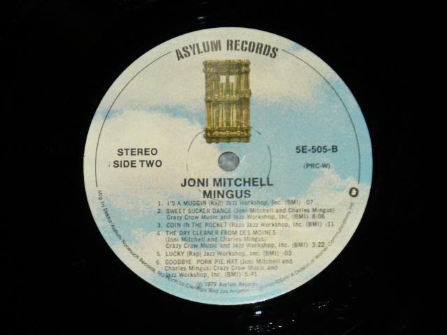 画像: JONI MITCHELL  - MINGUS (Matrix #  A)  5E-505 A-2 PRC /  B)  5E-505 B-2 PRC-11-1)( Ex+/MINT- A-1:Ex++ ) / 1979 US AMERICA ORIGINAL  Used LP 