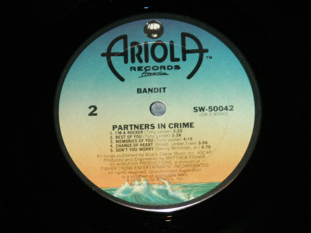 画像: BANDIT - PARTNERS IN CRIME  ( Ex+++/Ex++ : BB  ) / 1978 US AMERICA  ORIGINAL Used LP 