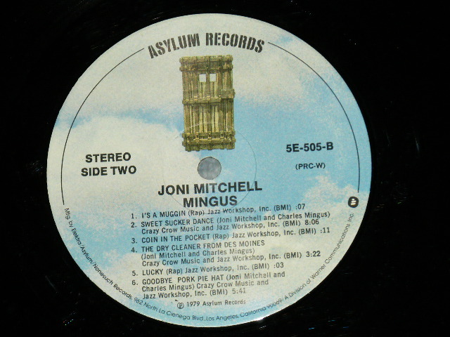 画像: JONI MITCHELL  - MINGUS (Matrix #  A)  5E-505 A-1 PRCW 1-2 /  B)  5E-505 B-1 PRCW 1-4  )( Ex++/MINT-,Ex++ ) / 1979 US AMERICA ORIGINAL  Used LP 