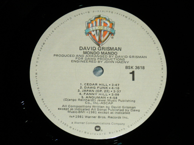 画像: DAVID GRISMAN - MOND MANDO ( Ex+++/MINT- : EDSP )  / 1981 US AMERICA ORIGINAL Used LP 