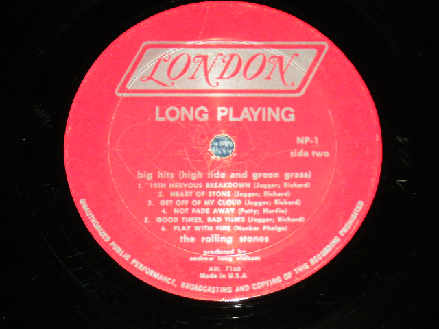 画像: The ROLLING STONES - BIG HITS ( HIGH TIDE AND GREEN GRASS ) ( MATRIX #A) ARL-7167-8 △8925   B) ARL-7168-5  △8925-x   ) ( Ex+/Ex++ Looks:Ex+ : EDSP  ) / 1966 US AMERICA ORIGINAL "RED LABEL with Boxed LONDON Label"   MONO Used LP   