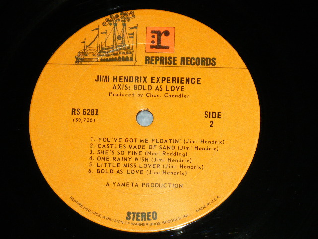 画像: JIMI HENDRIX - AXIS : BOLD AS LOVE (Matrix #A)30725  RS 6281-A 1-B  B o B)30726  RS-6281 B 1C) "SANTA MARIA Press"  (Ex++/MINT-) / 1970 Version US AMERICA  3rd Press "BROWN with STEREO Label" Used LP 