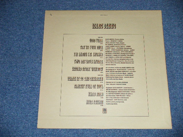 画像: MARC BENNO - MARC BENNO (On Guitar JERRY MCGEE of The VENTURES +BOOKER T.JONES+RY COODER +More )(  Matrix #    A) SP-4445-M-1 △15229 (2) / B) SP-4446-M-1 △15229-x (2))  ( MINT-/MINT-  BB,EDSP  ) / 1970 US AMERICA ORIGINAL 1st press "BROWN Label"  Used LP 