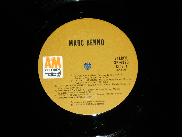 画像: MARC BENNO - MARC BENNO (On Guitar JERRY MCGEE of The VENTURES +BOOKER T.JONES+RY COODER +More )(  Matrix #    A) SP-4445-T-1/ B) SP-4446-T-1)  ( Ex+/Ex+++ EDSP ) / 1970 US AMERICA ORIGINAL 1st press "BROWN Label"  Used LP 