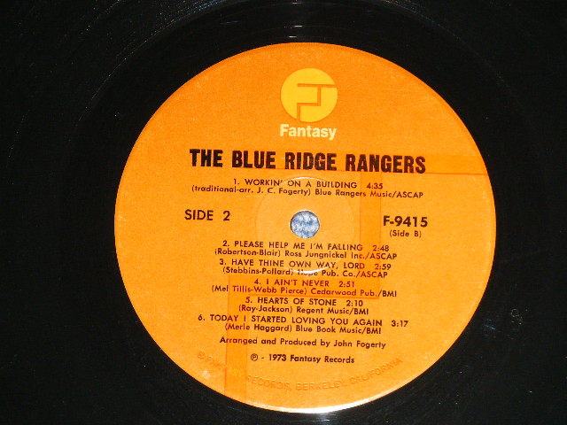 画像: BLUE RIDGE RANGERS (JOHN FOGERTY CCR CREEDENCE CLEARWATER REVIVAL) - BLUE RIDGE RANGERS ( Matrix # A RE-2/B RE-2) (Ex+++/Ex++)  / 1973 US AMERICA ORIGINAL "PROMO" Used LP 