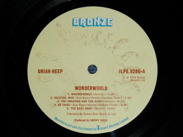 画像:  URIAH  HEEP -   WONDERWORLD  ( Matrix # A-3/B-2 1st Press #  ) (Ex++/MINT- Looks*Ex+++) / 1974 UK ENGLAND  ORIGINAL Used  LP 
