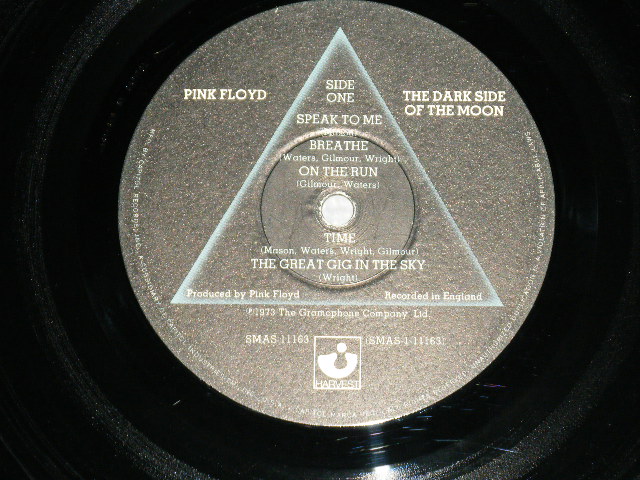 画像: PINK FLOYD - THE DARK SIDE OF THE MOON ( MATRIX NUMBER :  A) SMAS-1-11163-F 45#3   B)  SMAS-2-11163-F-47#5 wly )（ Ex/Ex+++ A-3,4:Ex : STOFC,WOFC) / 1973 US AMERICA ORIGINAL "BLACK with BLUE RIM Label" Used LP 