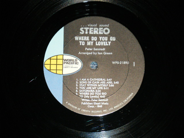 画像: PETER SARSTEDT - WHERE DO YOU GO TO MY LOVELY (ACID ROCK )  ( Ex+/Ex+++,Ex++ Looks:Ex )  / 1969  US AMERICA ORIGINAL Used   LP 