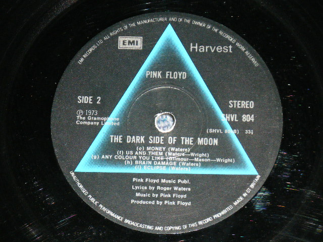 画像: PINK FLOYD - THE DARK SIDE OF THE MOON ( MATRIX NUMBER : A-5/B-5)（ Ex-/Ex++ Looks:Ex+ ) / 1973 UK ORIGINAL "2nd Press Label" Used LP