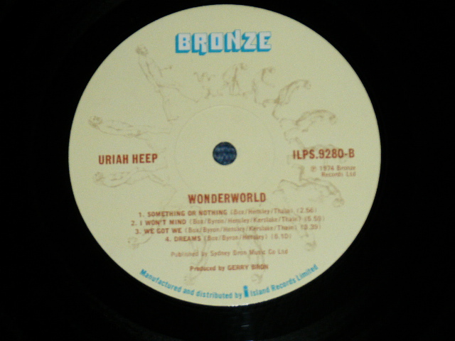 画像:  URIAH  HEEP -   WONDERWORLD  ( Matrix # A-3/B-2 1st Press #  ) (Ex++/MINT- Looks*Ex+++) / 1974 UK ENGLAND  ORIGINAL Used  LP 