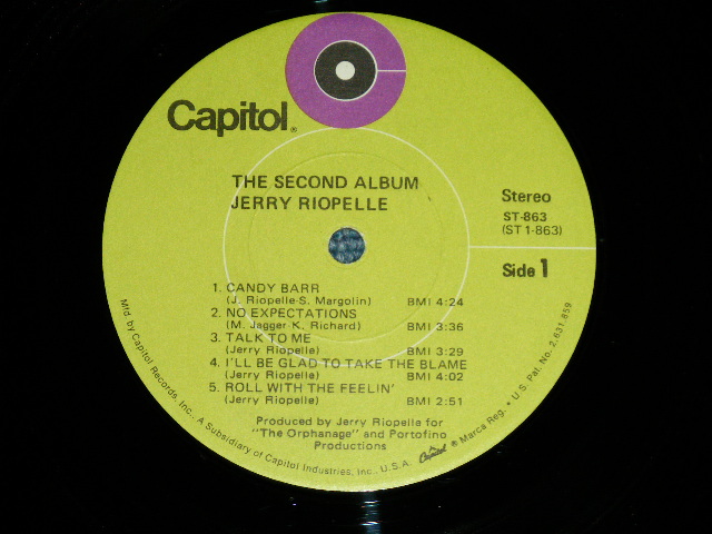 画像:  JERRY RIOPELLE-   JERRY RIOPELLE ( Ex/Ex+++ Looks:Ex+++ )  / 1970 US AMERICA ORIGINAL "PROMO" "GREEN  Label " Used LP