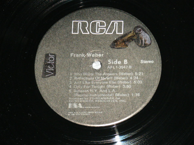 画像: FRANK WEBER - FRANK WEBER  (  Ex+++-/MINT- Cut out ,WOL) / 1980 US AMERICA ORIGINAL Used LP 