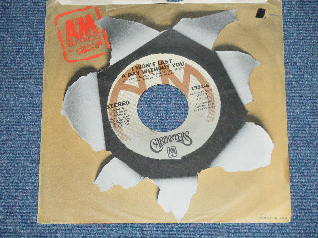 画像1: CARPENTERS - I WON'T LAST A DAY WITHOUT YOU : ONE LOVE  ( Ex++/Ex++ Looks:Ex  ) / 1974 US AMERICA ORIGINAL Used 7" Single 