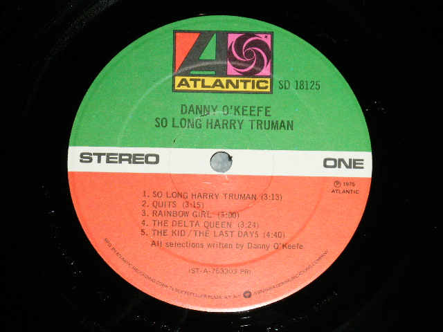 画像: DANNY O'KEEFE - SO LONG HARRY TRUMAN ( Ex+++/MINT- : Cutout )  / 1975  US AMERICA ORIGINAL Used LP 